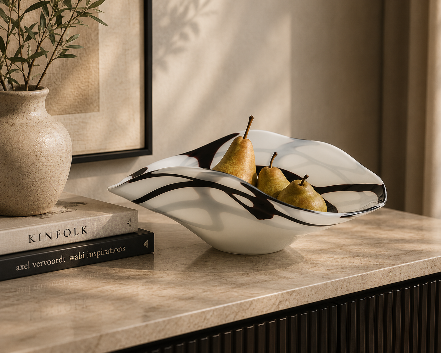 Black Line Fruit Bowl