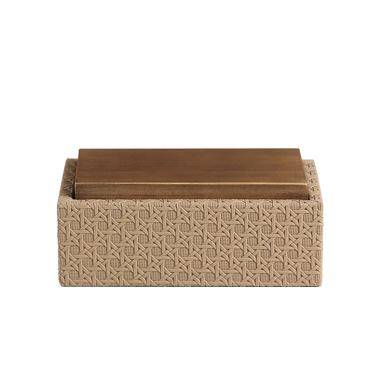 Wooden Lid Decorative Box Brown - B