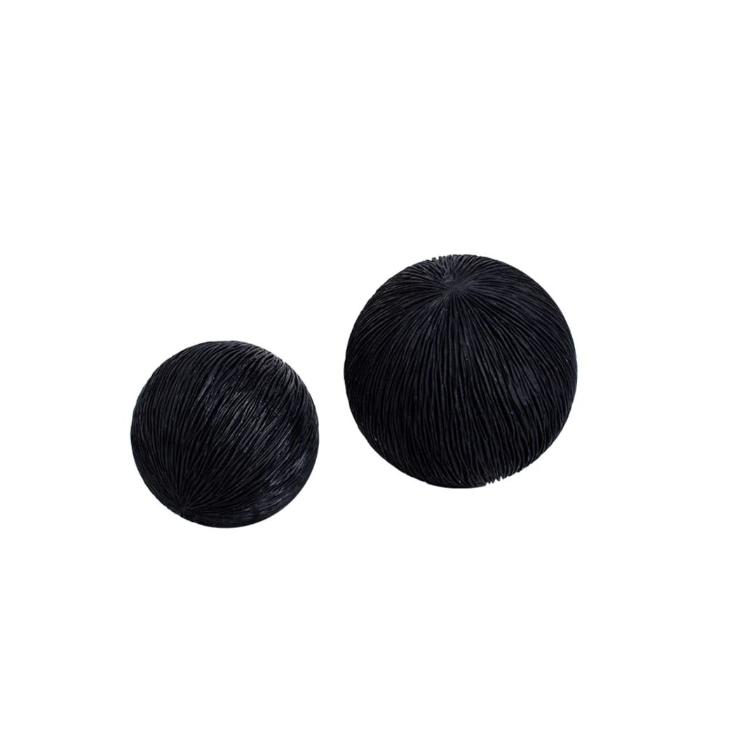 Black Resin Ball Decoration