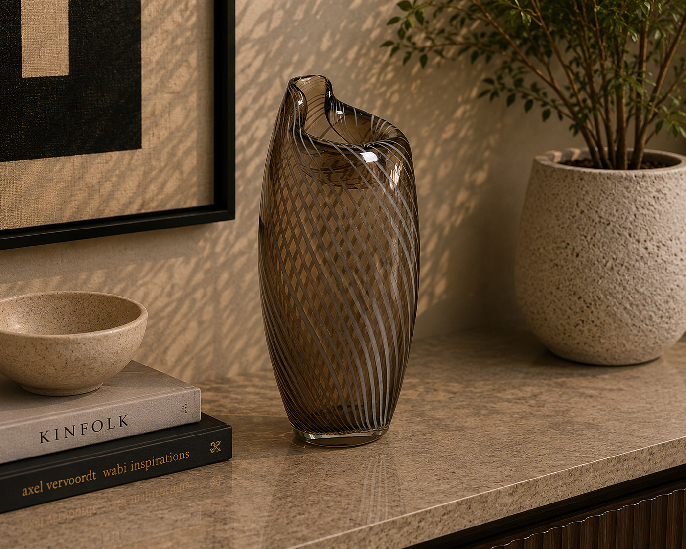 Stripe Brown Bottle A