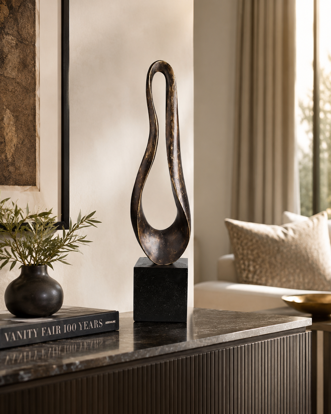 Copper Vertical Resin Decoration