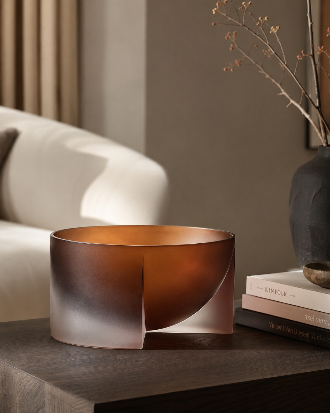 Transparent Resin Bowl - Brown