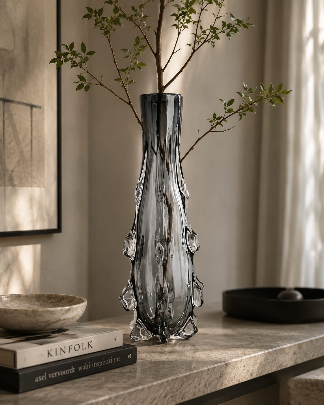 Taller Special Shaped Vase - Gray