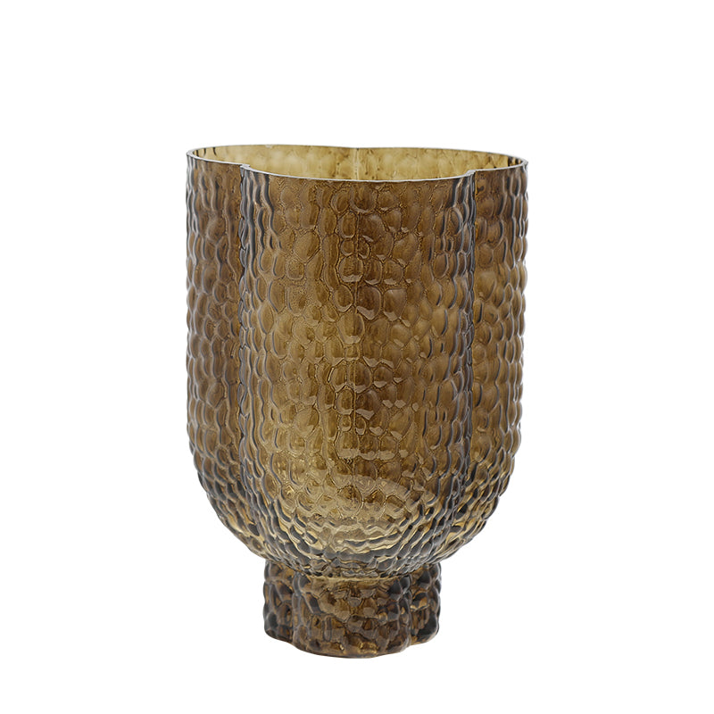 Three Leaf Vase Brown