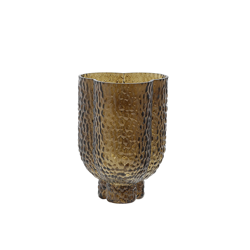 Three Leaf Vase Brown