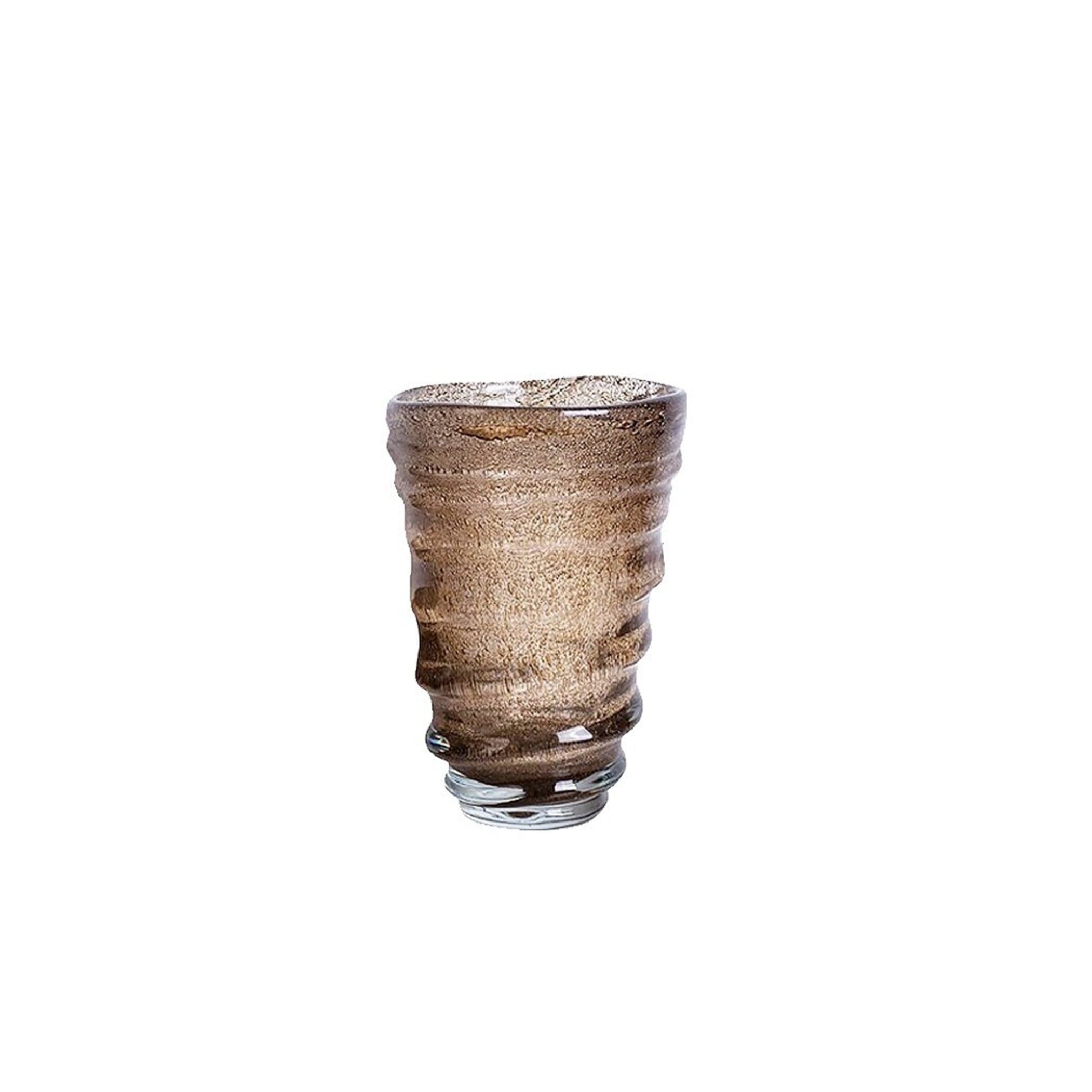 Brown Circle Glass Vase