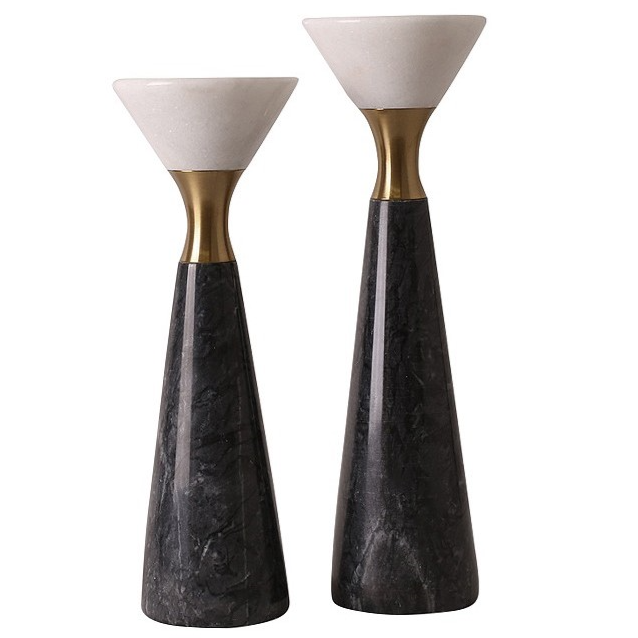 Black & White Candle Holder A